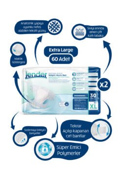 Jender Hasta Bezi XLarge Belbantlı 30'Lu 120 Adet