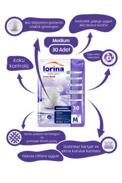 Lorina Emici Külot Medium 30'Lu 120 Adet